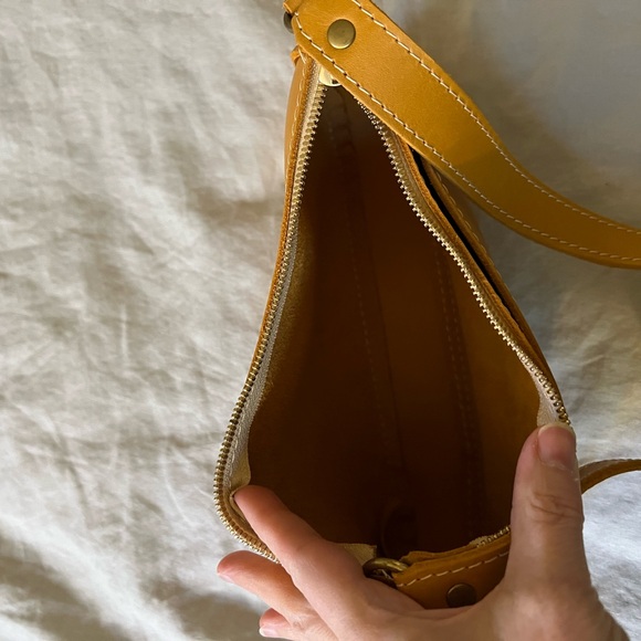 Portland Leather Lucy Shoulder Bag, Sunflower - Picture 5 of 5